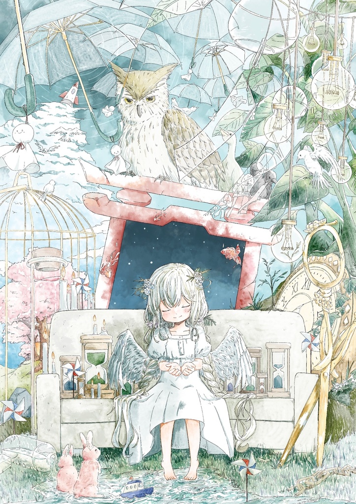 失せ物 A2キャンバスアート