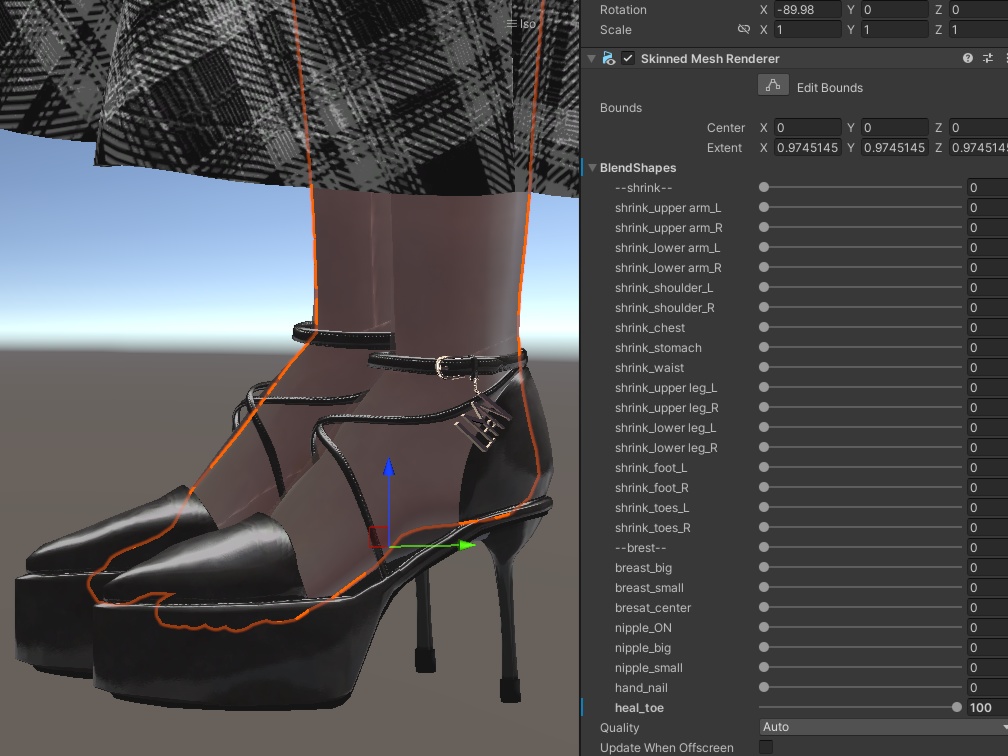 【無料】龍玲さんの追加シェイプキー(ヒール)【配布】