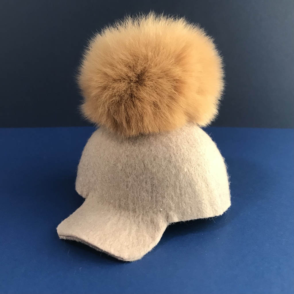 10cmぬい用ポンポンフェルトキャップ(送料込)