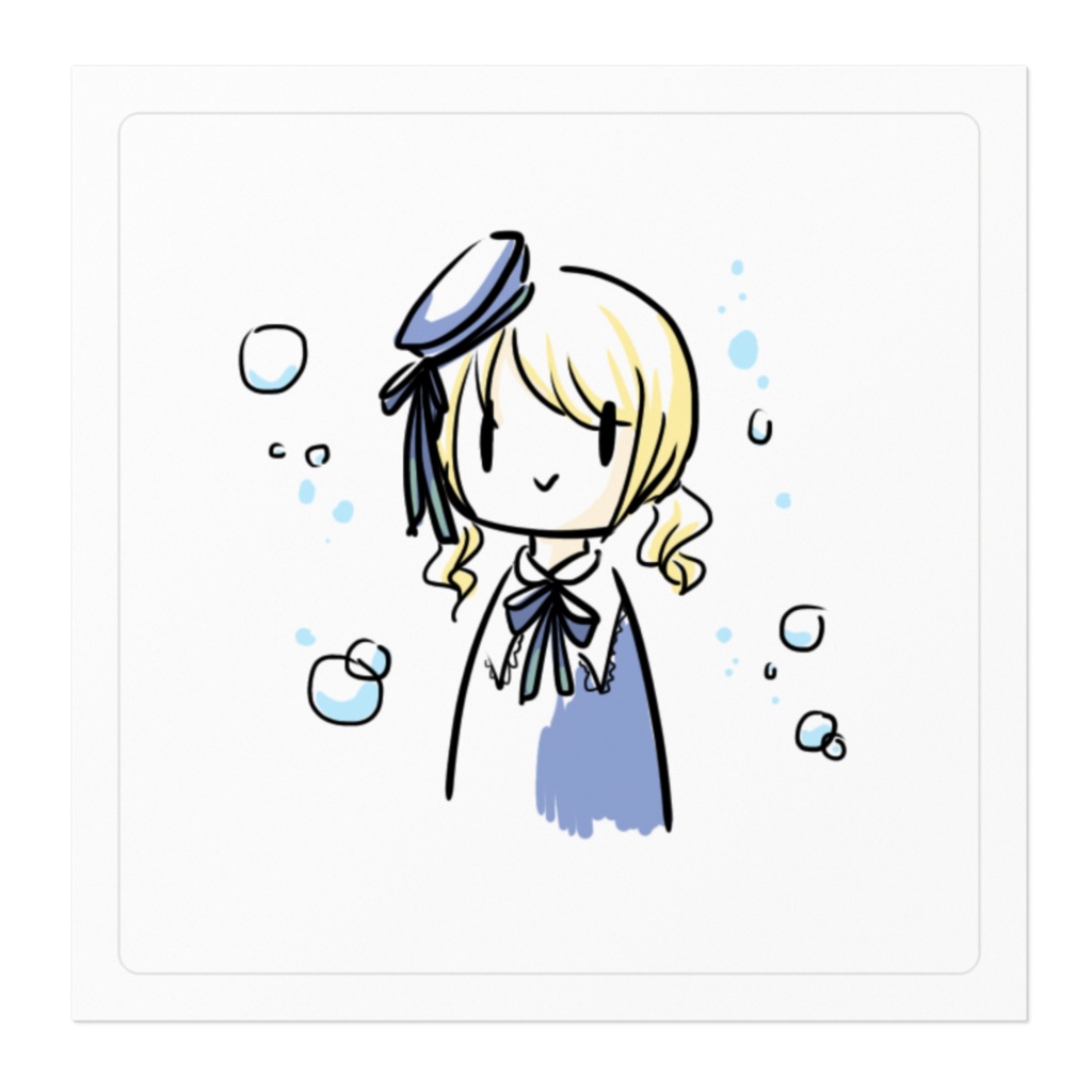 ゆきちゃんの落書きゆのちゃん(ツインテールの日) ステッカー