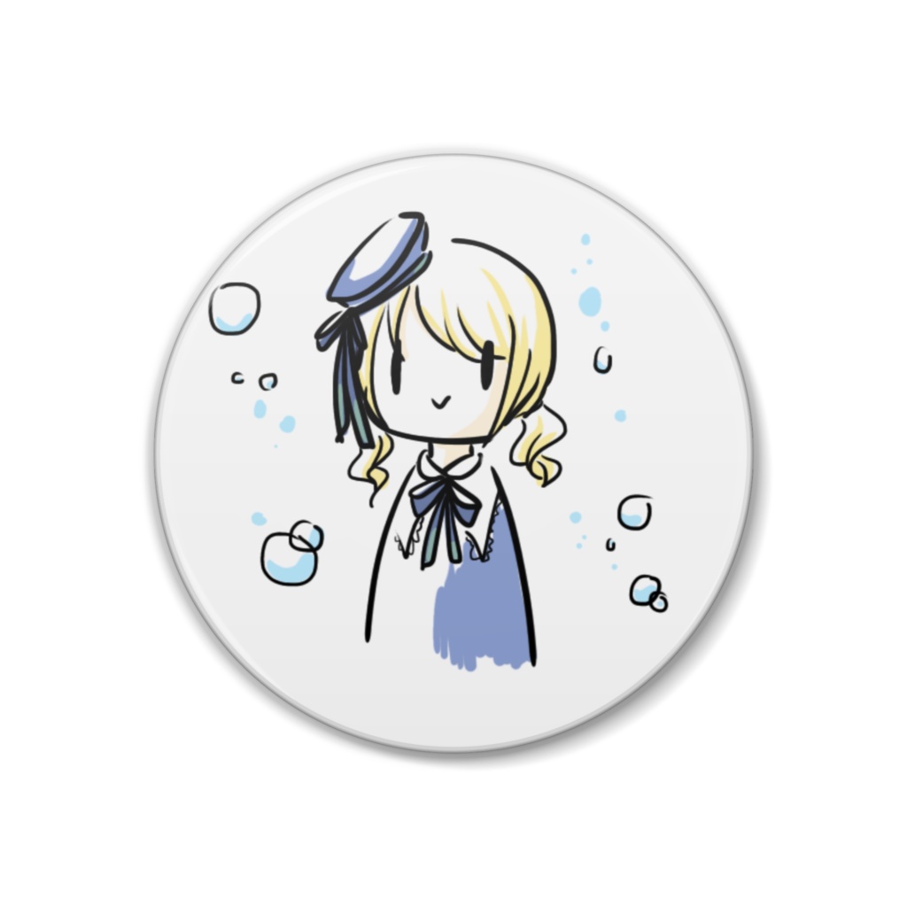ゆきちゃんの落書きゆのちゃん(ツインテールの日) 缶バッジ