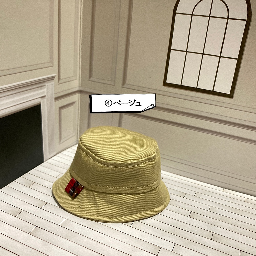 👶🐱アースカラーバケットハット(無地)