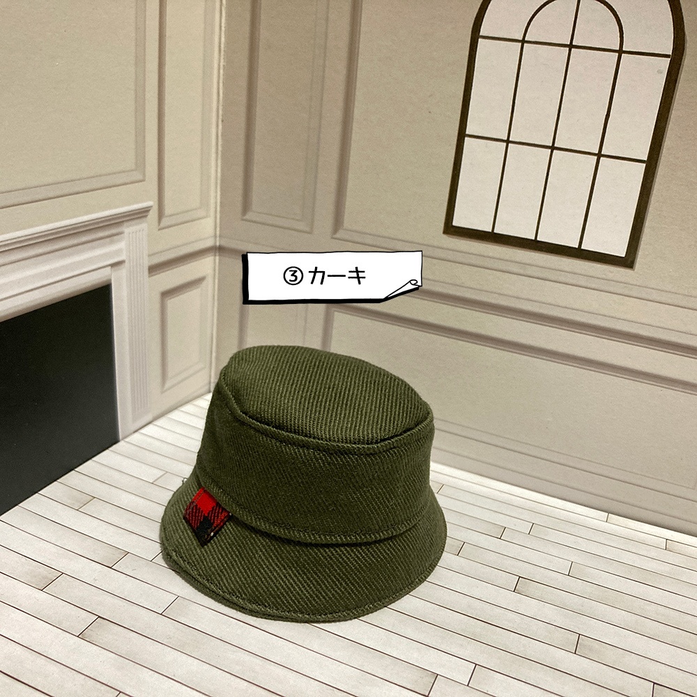 👶🐱アースカラーバケットハット(無地)