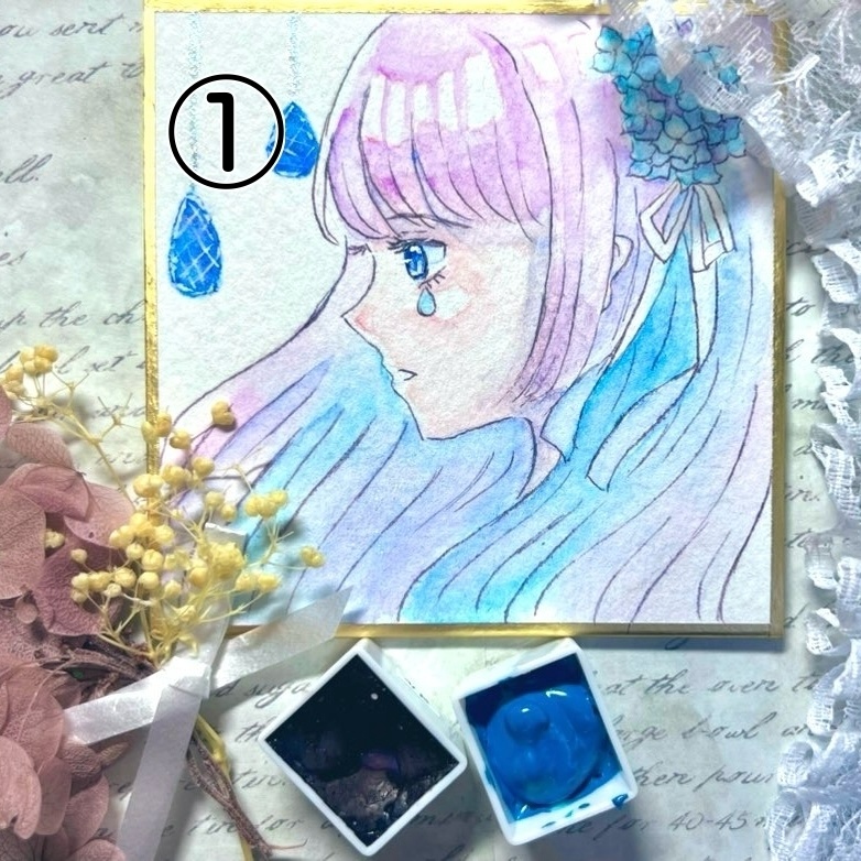 姫色紙 原画 『Hydrangea』