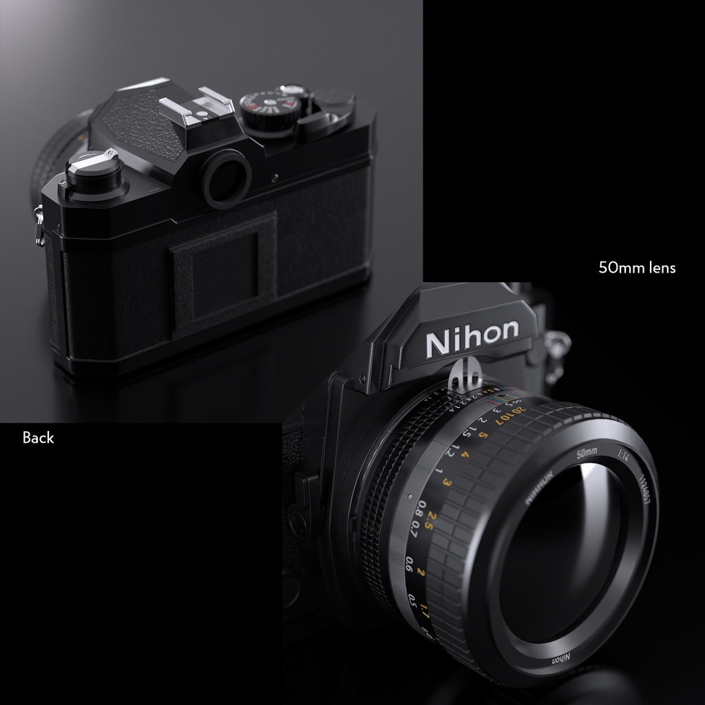 【3Dモデル】フィルムカメラ Nihon FN2【VirtualLens2対応】