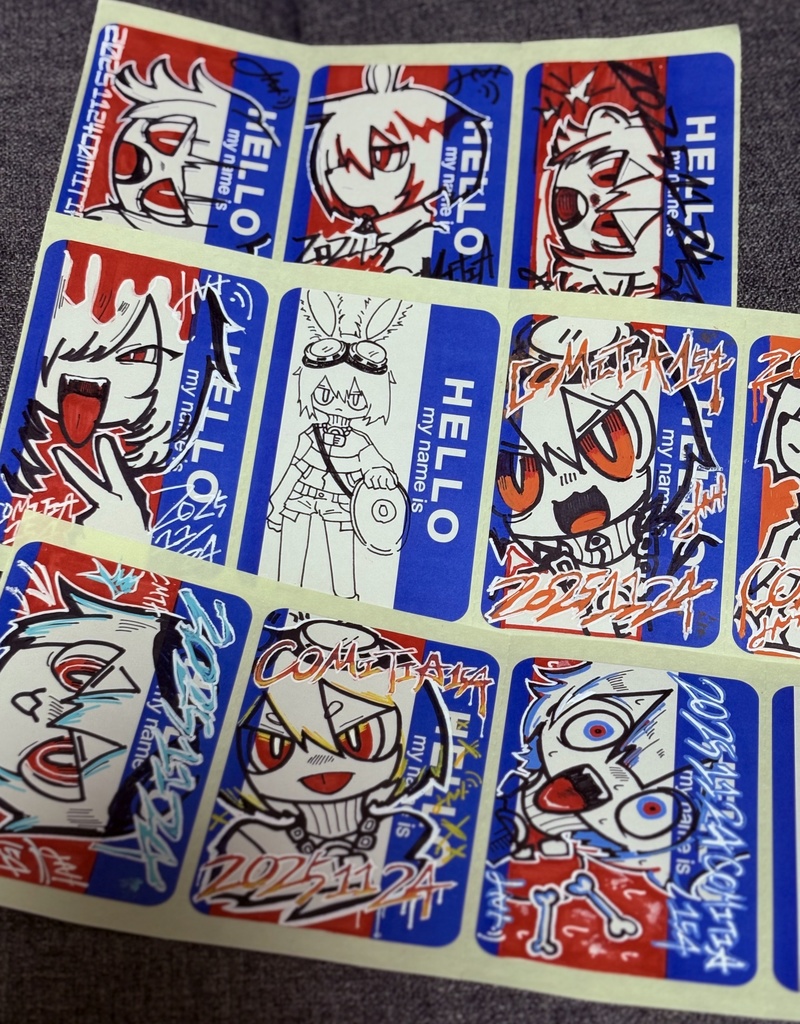 手描きランダムステッカー