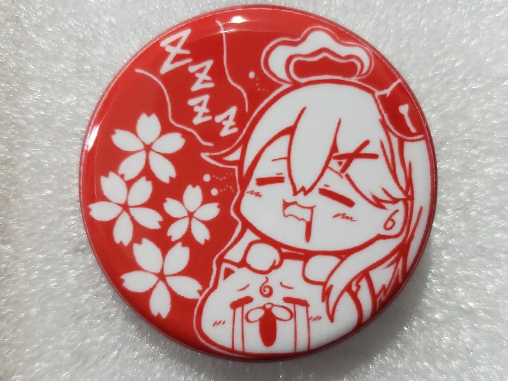 【非公式】さくらみこ 寝坊バージョン缶バッチ