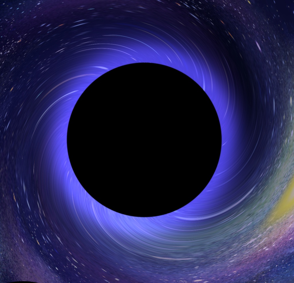 【OBS】ブラックホール風 重力レンズ エフェクト|Event Horizon(配信演出/宇宙/SF)| 時計のおまけつき!