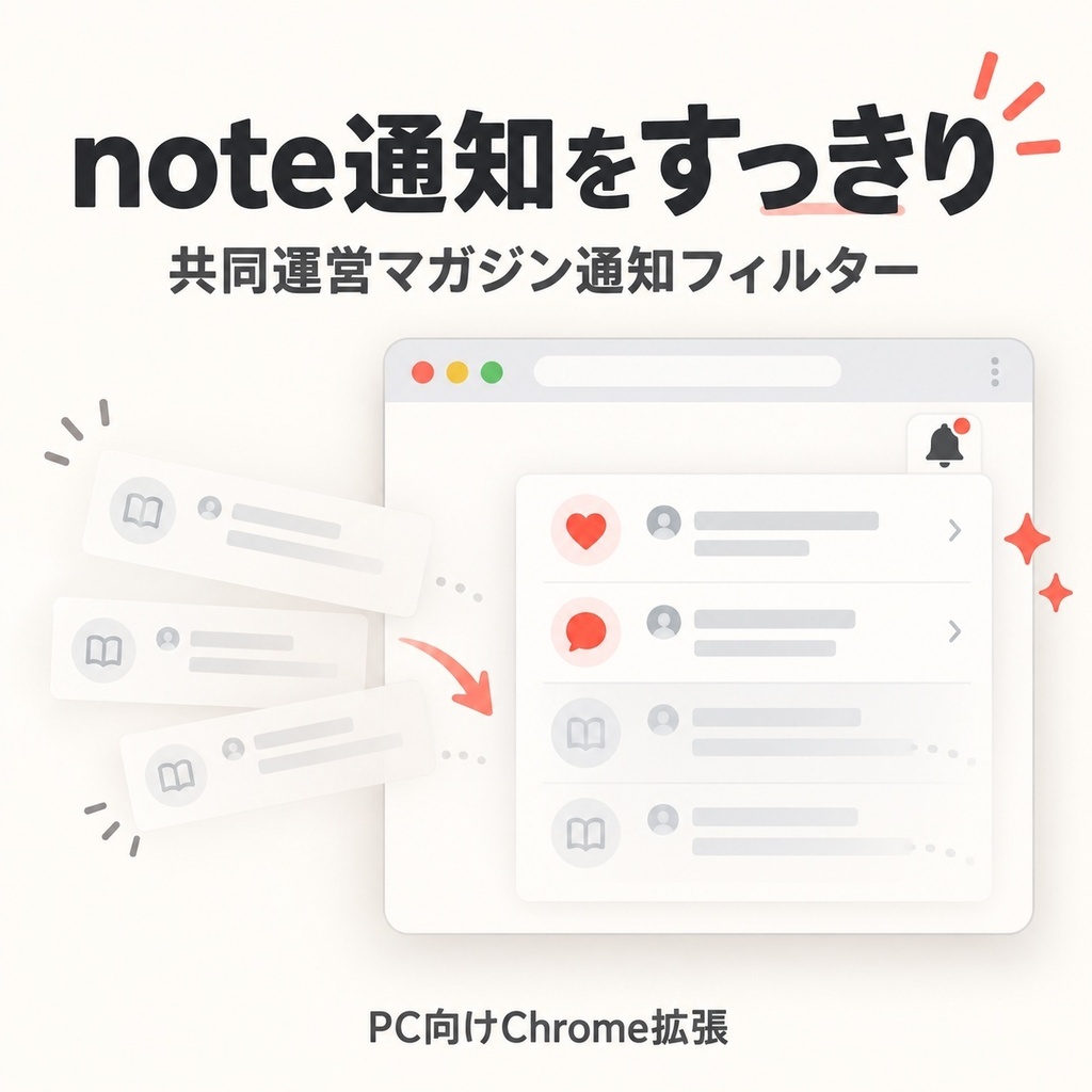 note通知をすっきりさせるChrome拡張|共同運営マガジン通知フィルター