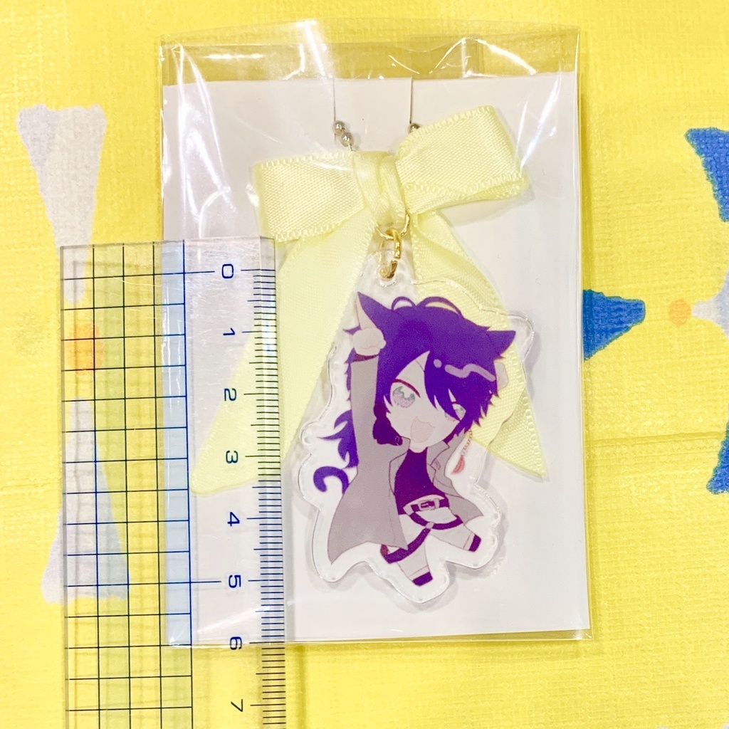 ねこみみポッセ リボンアクリルキーホルダー