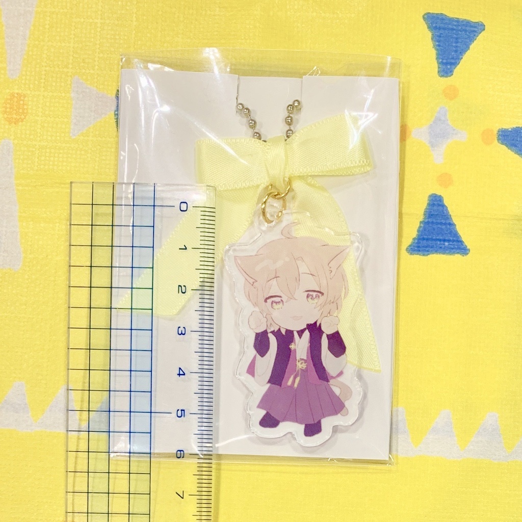 ねこみみポッセ リボンアクリルキーホルダー