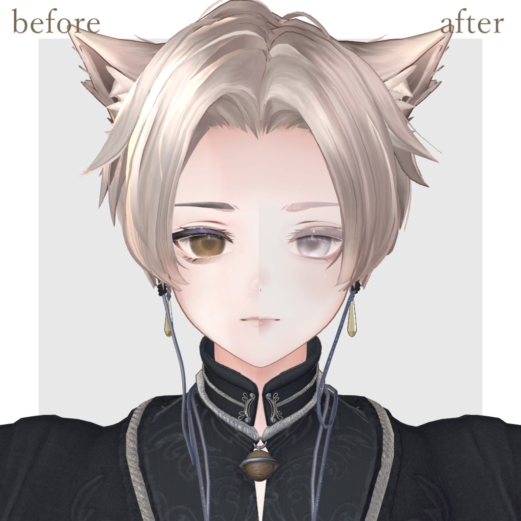 【男女7アバター対応】Mellow Tea Makeup&Eye Texture