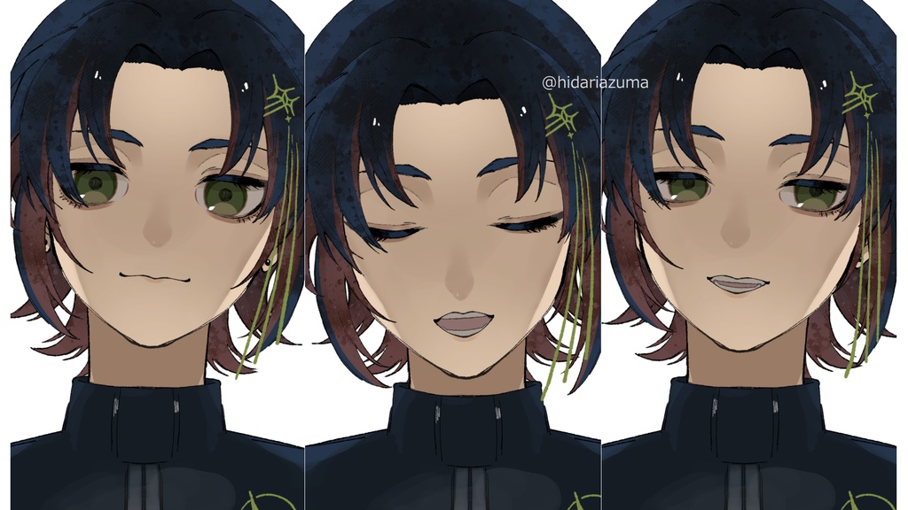 【汎用モデル】キラ紺(バストアップLive2Dモデル)