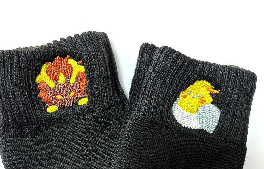 鍾空（概念）刺繍靴下