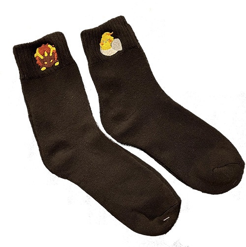 鍾空(概念)刺繍靴下