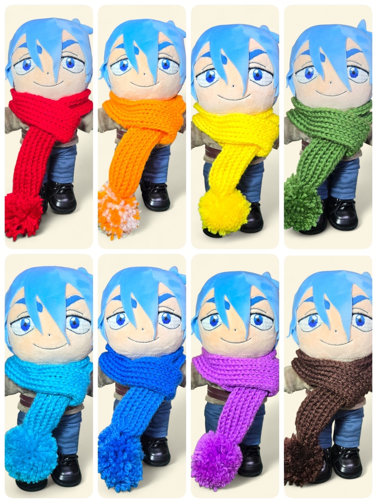 ぬい用カラフルマフラー【25cmぬい、ダフフレSサイズ】】