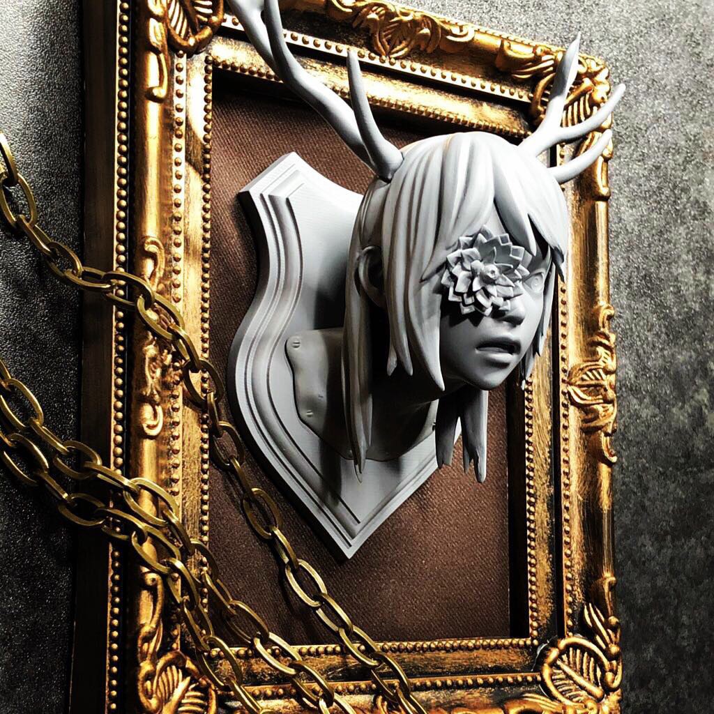 Hunting Trophy ハンティングトロフィー(鹿角少女 ガレージキット)