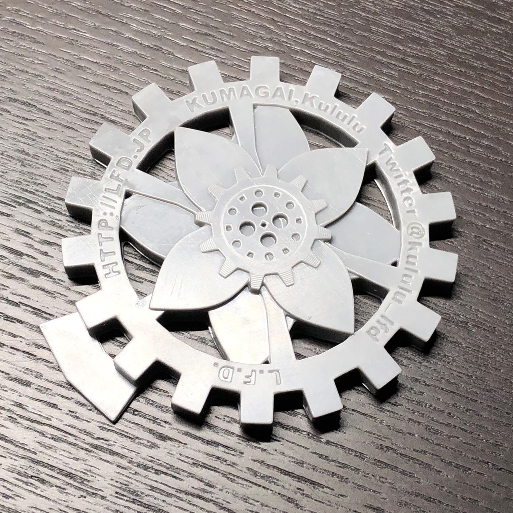 L.F.D. 歯車台座 6.5cm (グレー1枚)