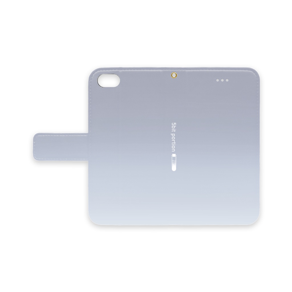 手帳型iPhoneケース (グレー) ver.1 iPhone 7 / 8 / SE(第2・第3世代) - ストラップ穴 あり