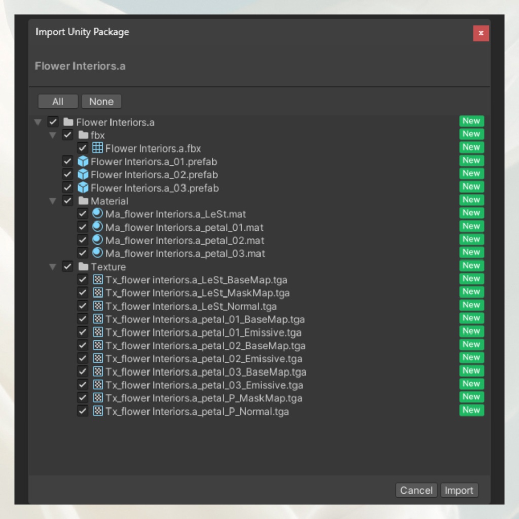 【3Dモデル】お花インテリア A/Flower Interiors A