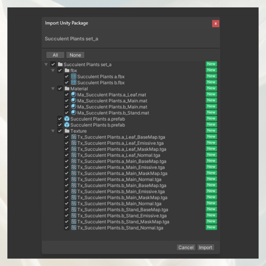 【3Dモデル】多肉植物セットA/Succulent Plants Set A【2点】