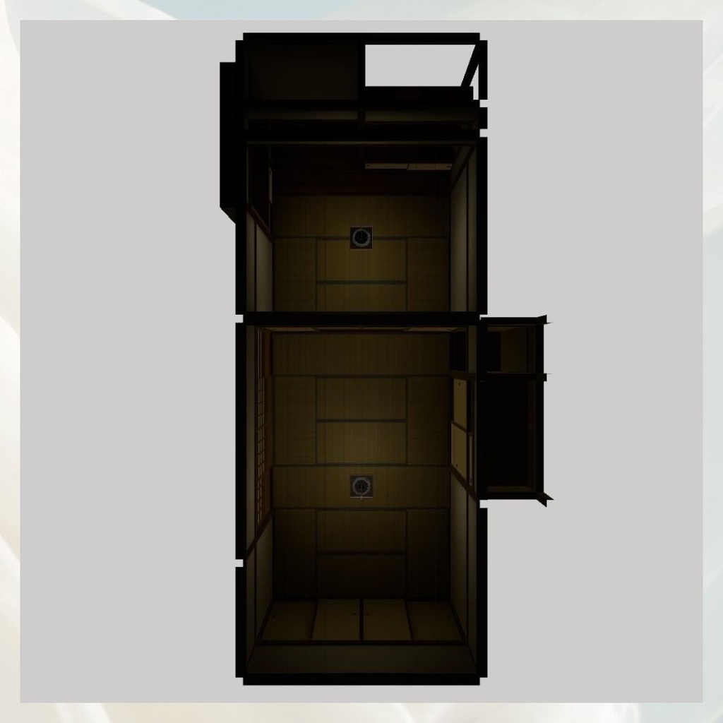 無料ワールド】昭和風の和室 ①/Retro Japanese-Style Room ①