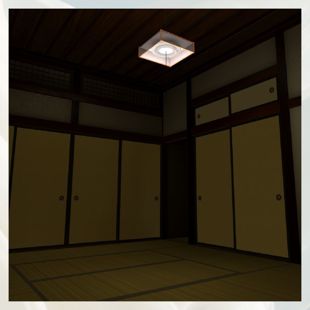 無料ワールド】昭和風の和室 ①/Retro Japanese-Style Room ①