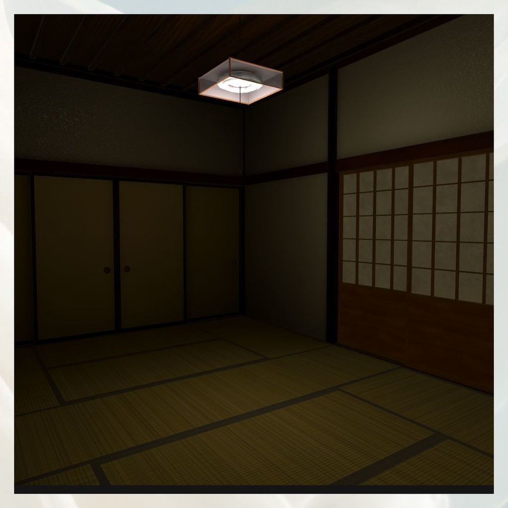 無料ワールド】昭和風の和室 ①/Retro Japanese-Style Room ①