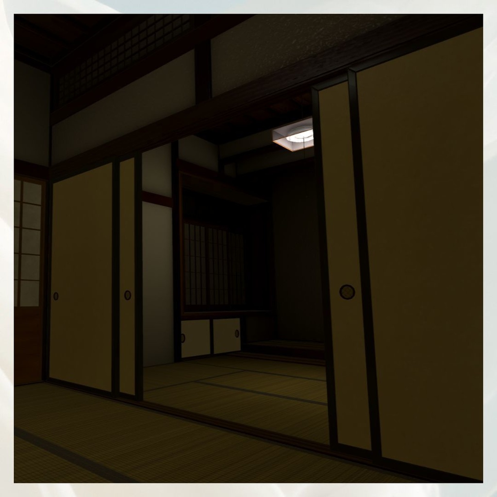 無料ワールド】昭和風の和室 ①/Retro Japanese-Style Room ①