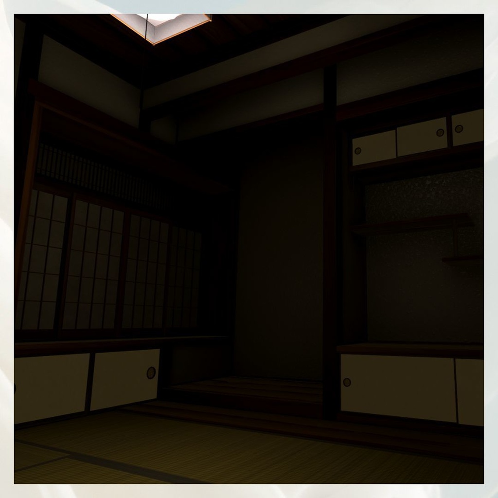無料ワールド】昭和風の和室 ①/Retro Japanese-Style Room ①