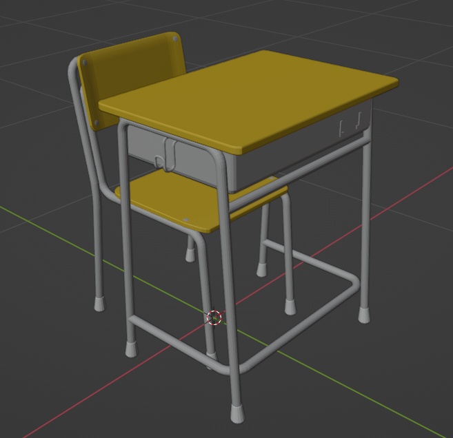 教室の机と椅子 Manga3d Booth