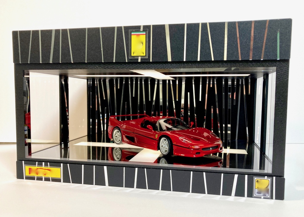 1/18展示2〜3台可・クロス照明・ディスプレーBOX / USB電源LED照明・ネオジオラマ・1/24、1/43、1/64、京商、オートアートなど