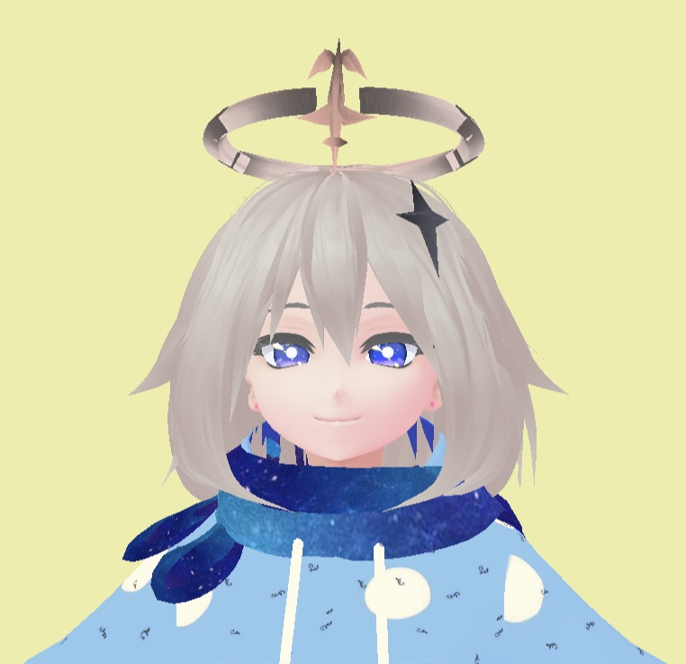 [Vroid] Paimon Hair, Acc, Scarf