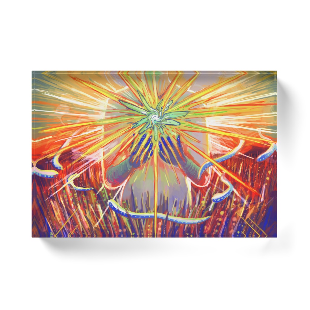 井上カワズ「心象風景」アクリルブロック