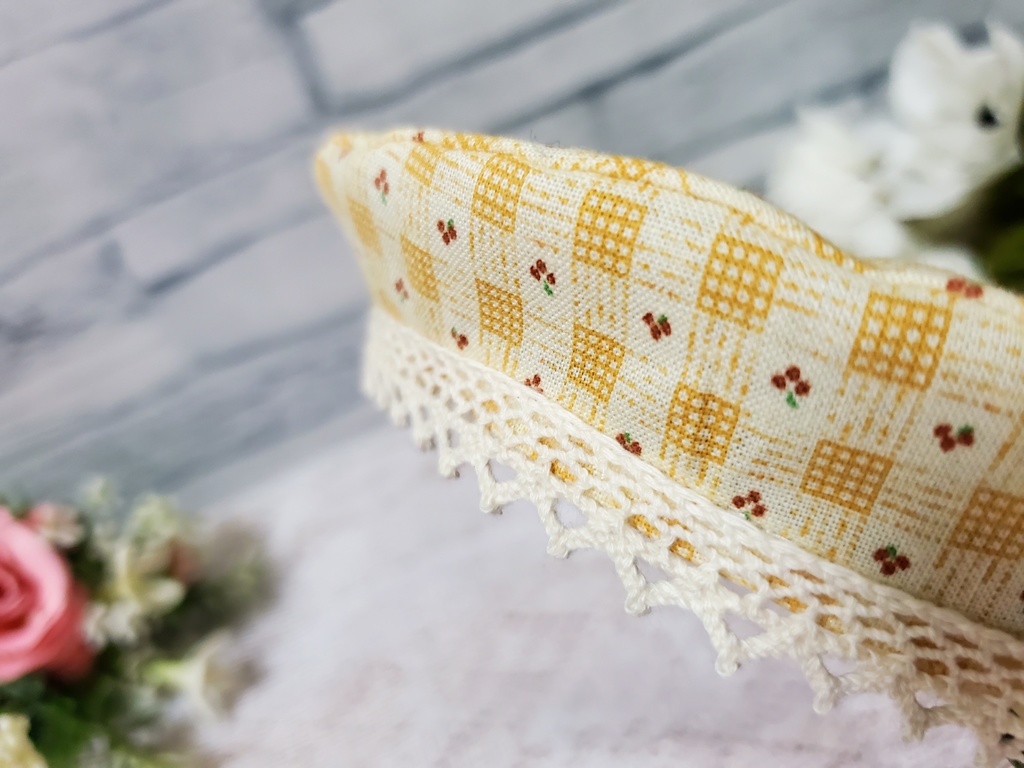 さくらんぼ柄ベレー帽 セットアップ