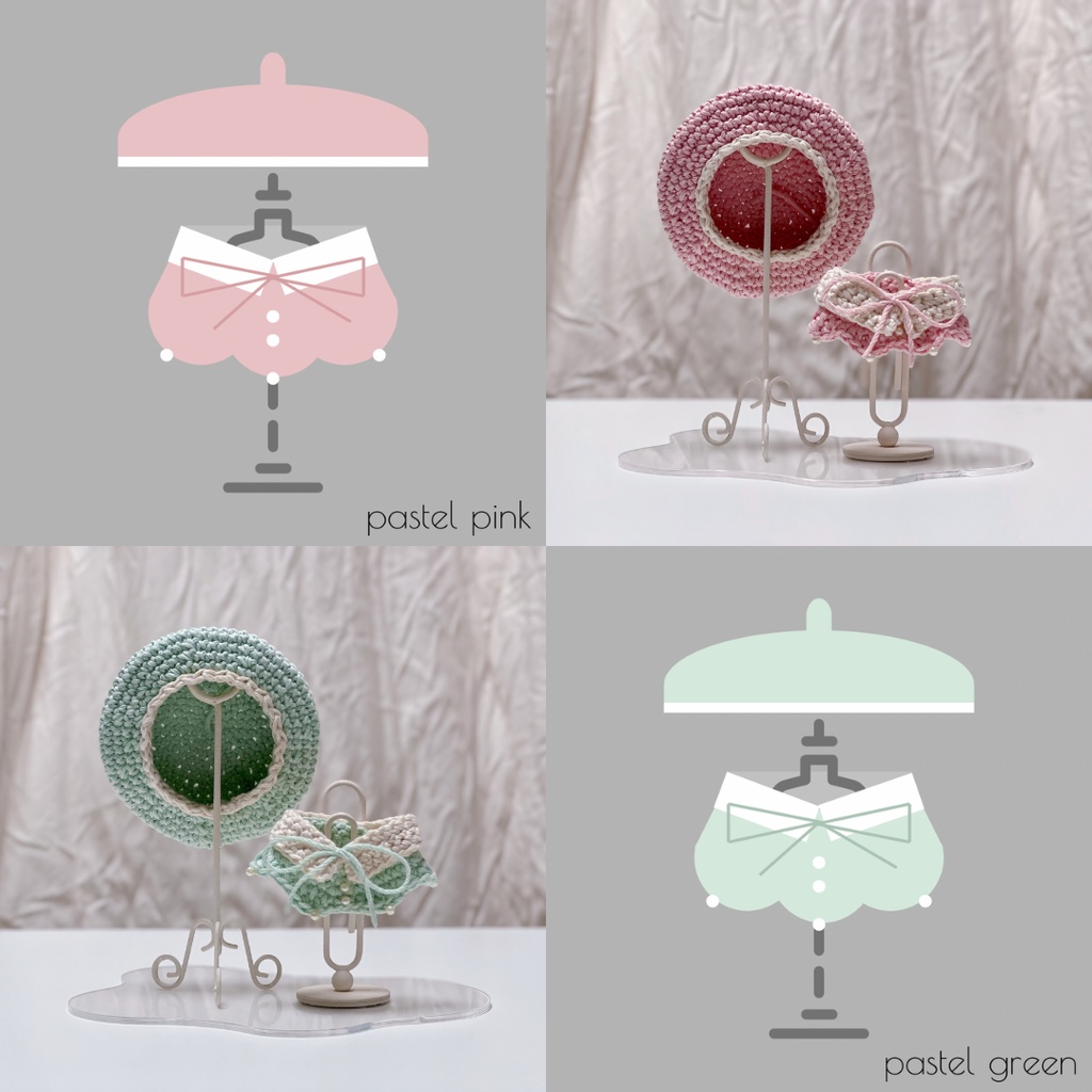 つけ襟とワンピとベレー帽