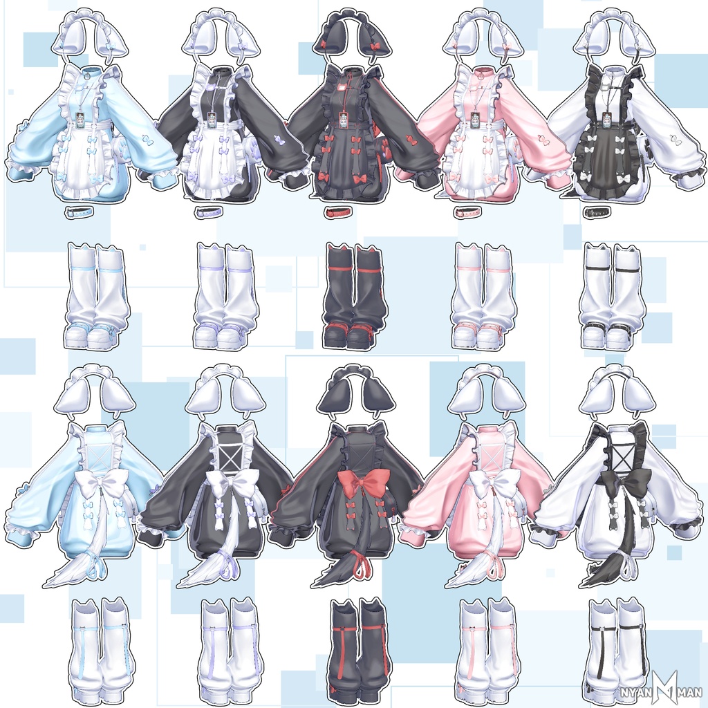 【9アバター】猫人間戦闘服(ジャージメイド)【MA対応】