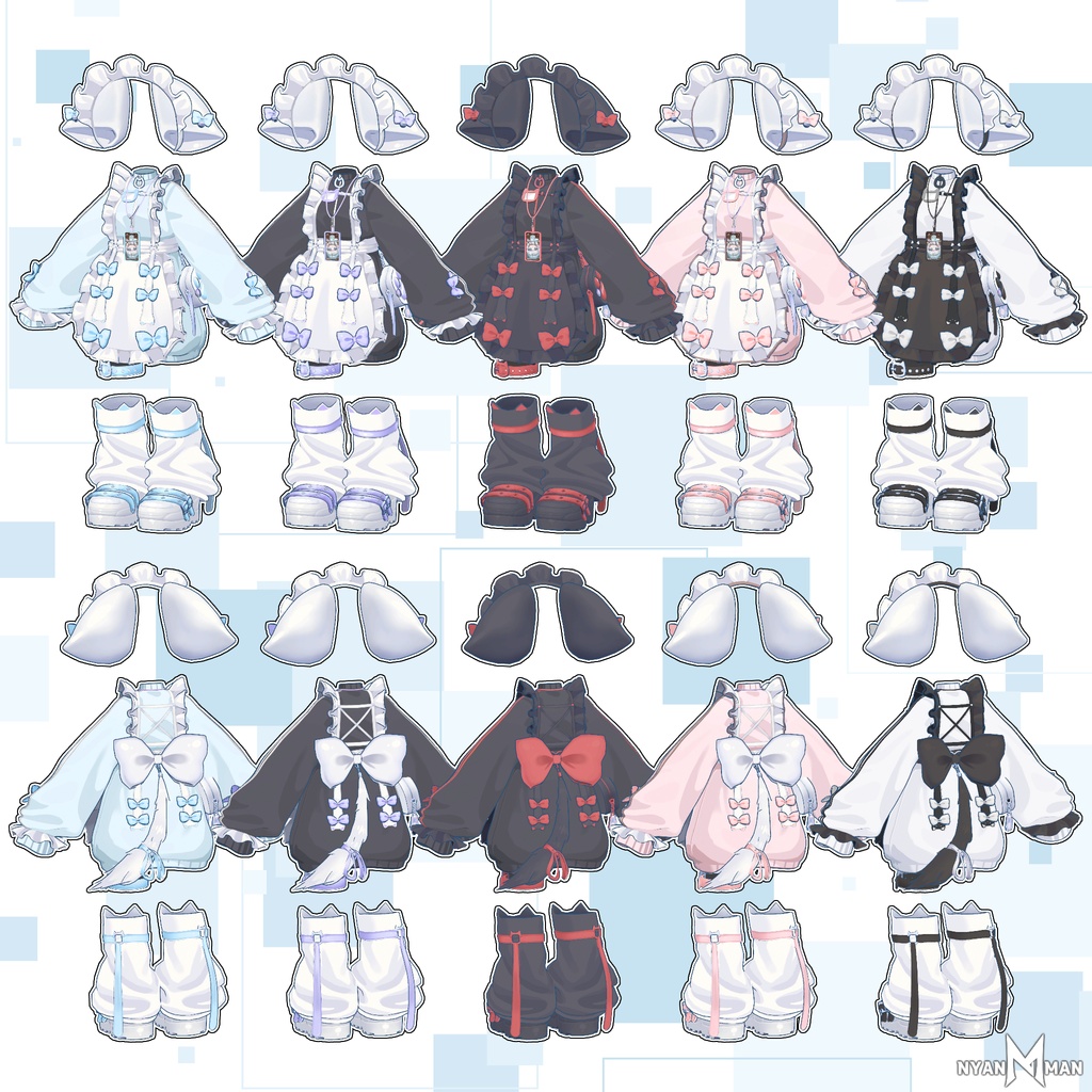 【9アバター】猫人間戦闘服(ジャージメイド)【MA対応】