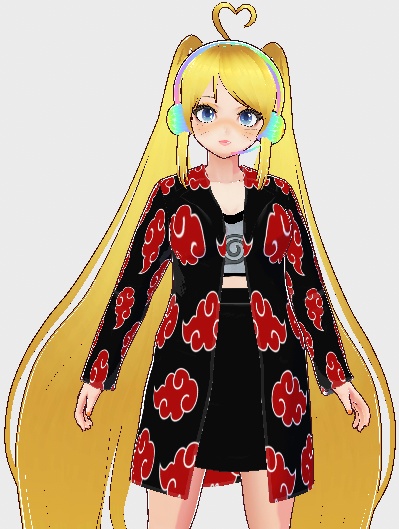 akatsuki print coat vroid studio