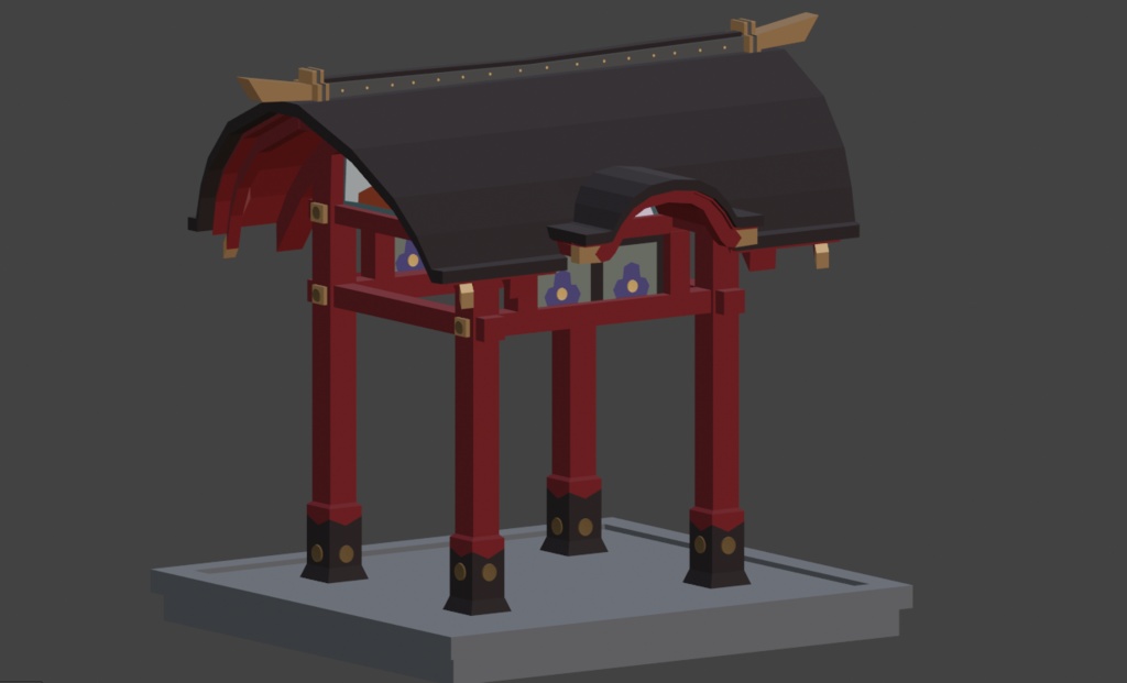 【3Dモデル】神社にありそうな建物