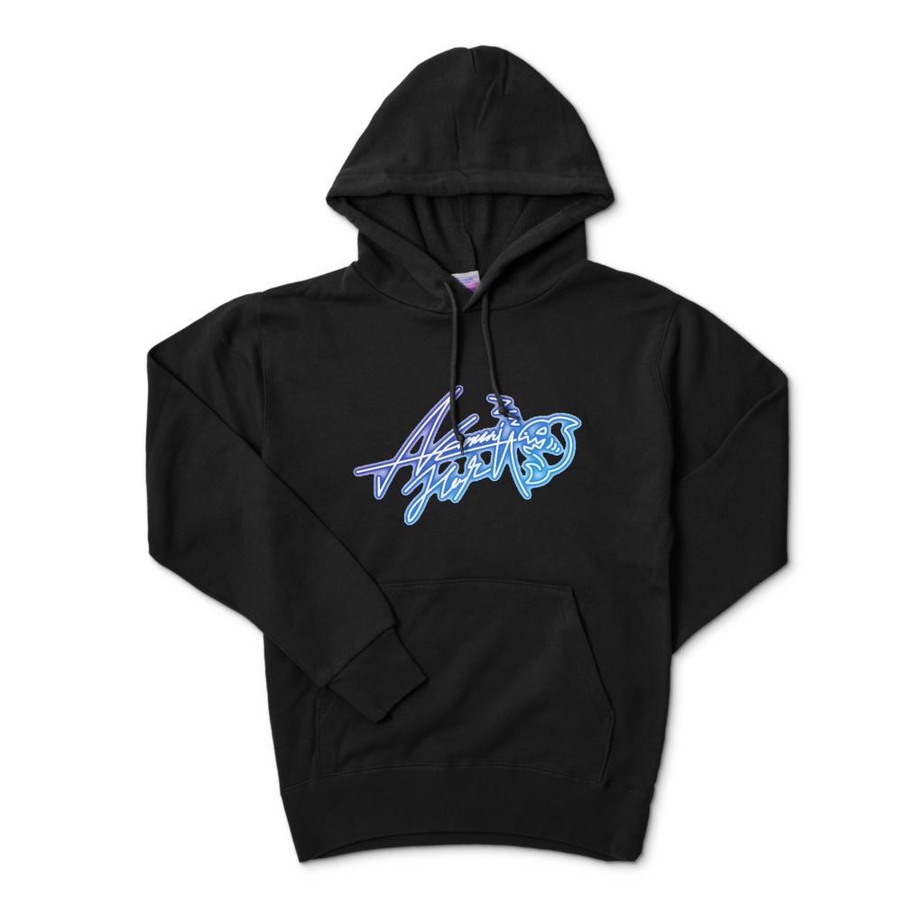 【眠莉ハル】サインパーカー黒(グラデーションサイン)