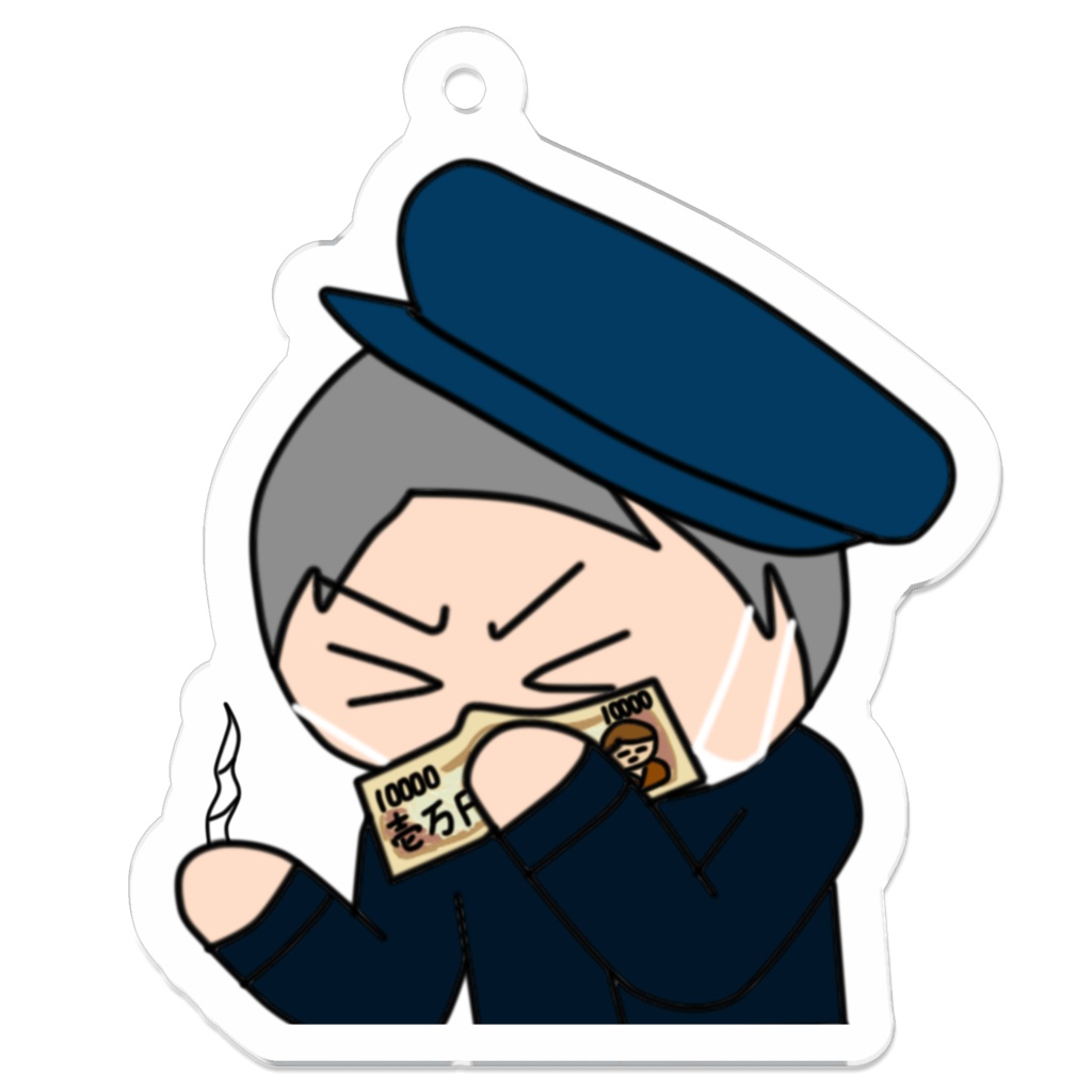 1万円札で鼻をかむ人