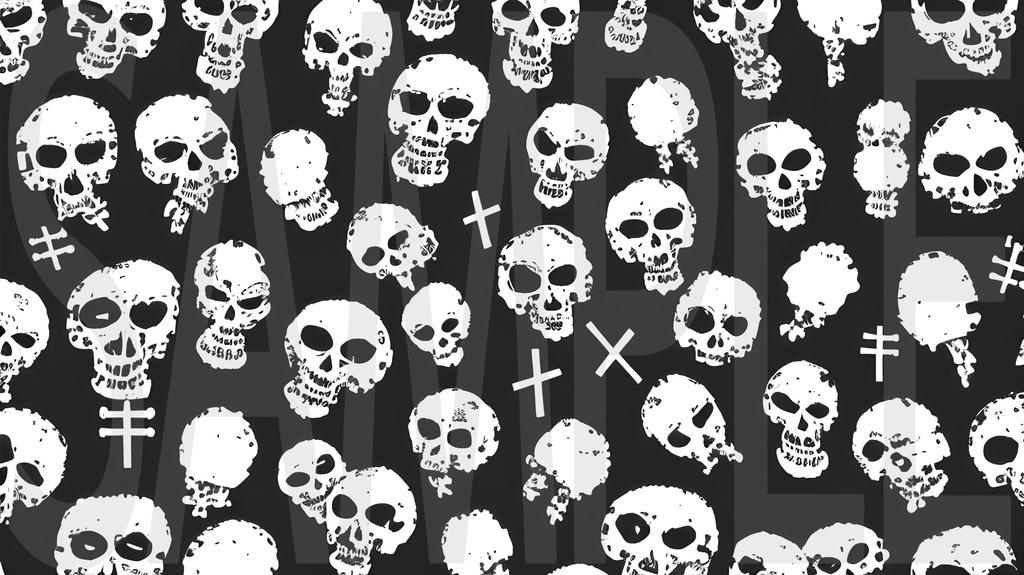 【15枚】ゴシック・パンク・ヴィジュアル系 モノグラム背景素材集 vol.01【AI生成】