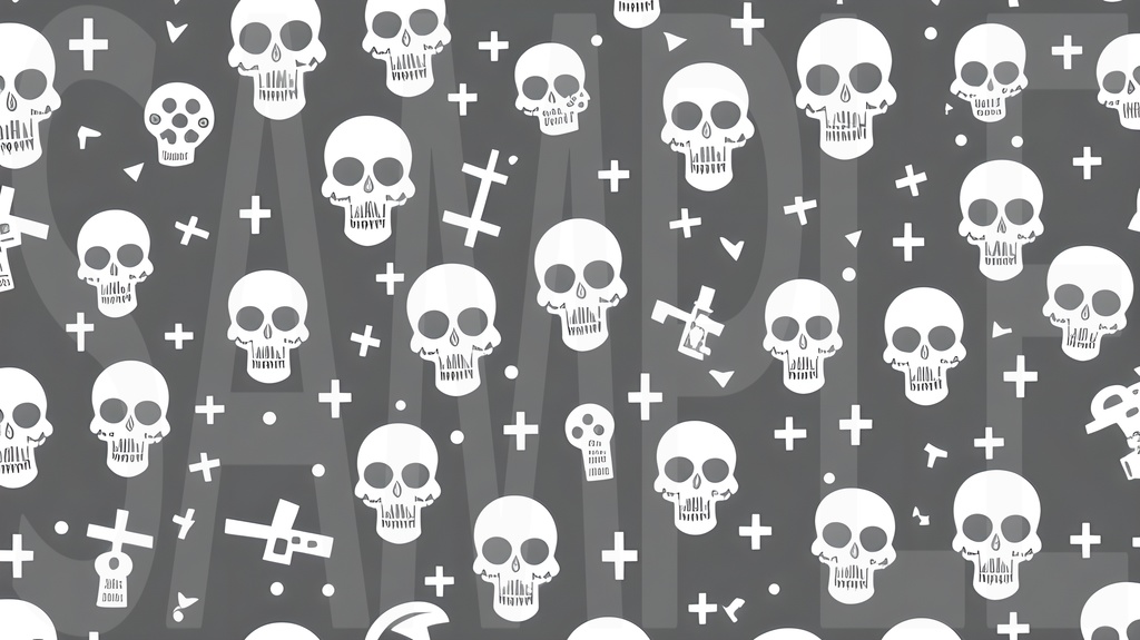 【15枚】ゴシック・ポップ・ファンシー 髑髏背景素材集 vol.03【AI生成】