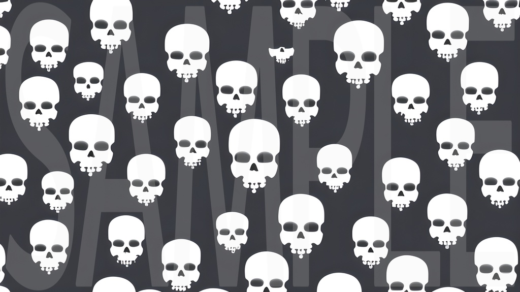 【15枚】ゴシック・ポップ・ファンシー 髑髏背景素材集 vol.03【AI生成】