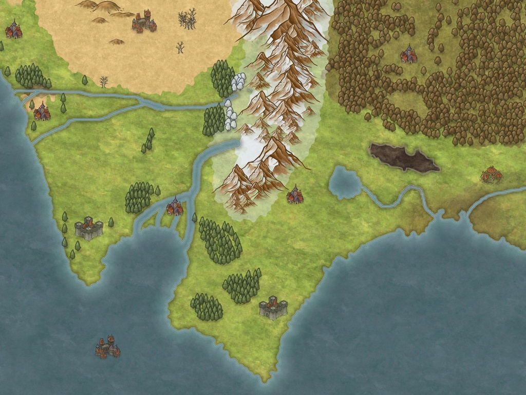 ソード・ワールド2.5　地方地図素材