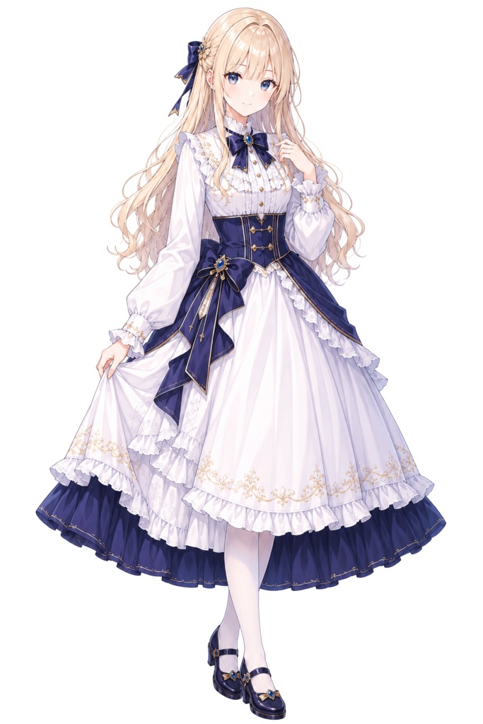 【立ち絵素材】10代女性お嬢様 全身+表情差分8種(透過・白背景同梱)