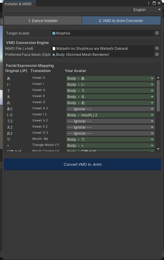 VRC Dance Installer & VMD Converter