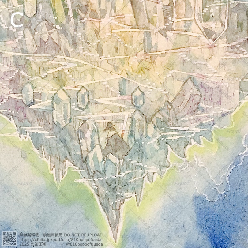 2025.7 額装原画【蓄光】