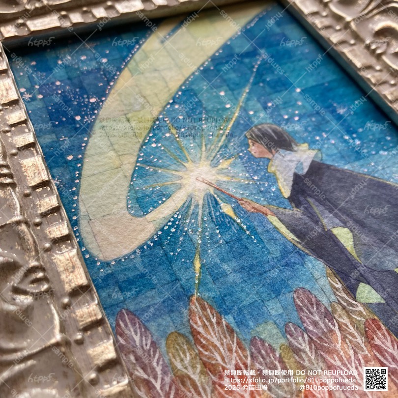 額装原画「見に来てくれてありがとう」